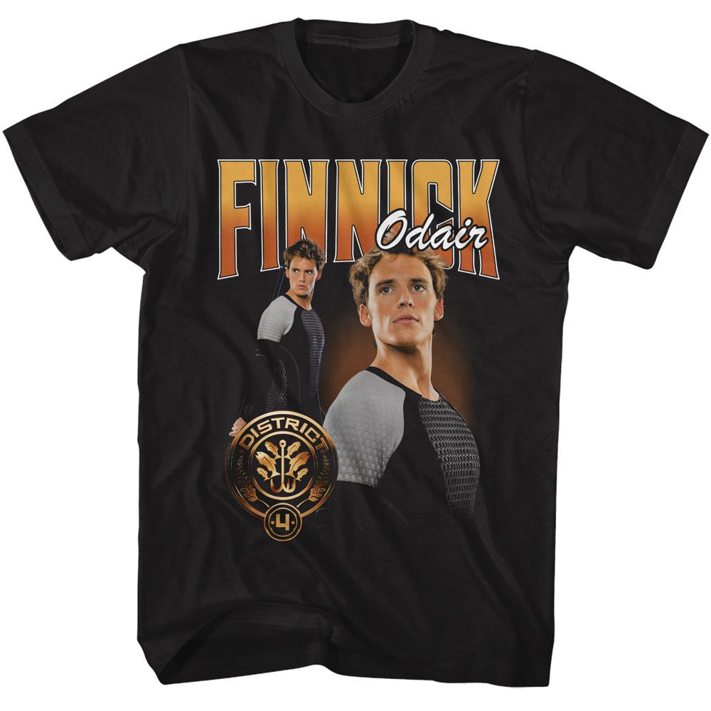 HUNGER GAMES-HUNGER GAMES FINNICK ODAIR DUO PHOTO-BLACK ADULT S/S TSHIRT