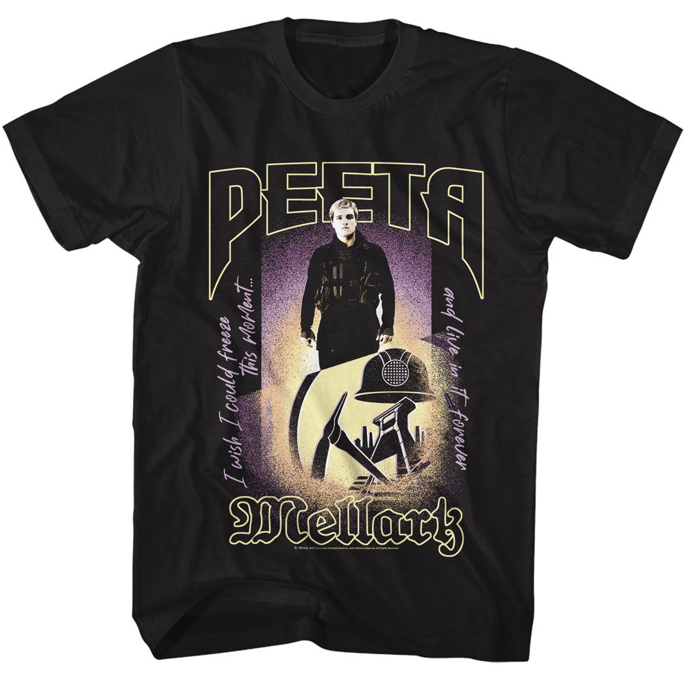 HUNGER GAMES-HUNGER GAMES PEETA MELLARK-BLACK ADULT S/S TSHIRT