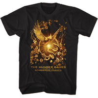 Thumbnail for HUNGER GAMES-HUNGER GAMES SONGBIRD SNAKES POSTER-BLACK ADULT S/S TSHIRT
