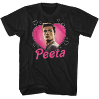 Thumbnail for HUNGER GAMES-HUNGER GAMES PEETA HEARTTHROB-BLACK ADULT S/S TSHIRT