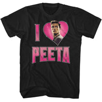 Thumbnail for HUNGER GAMES-HUNGER GAMES I HEART PEETA-BLACK ADULT S/S TSHIRT