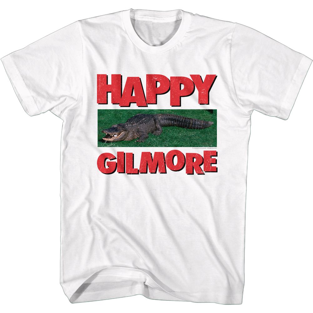 HAPPY GILMORE-GILMORE GATOR-WHITE ADULT S/S TSHIRT