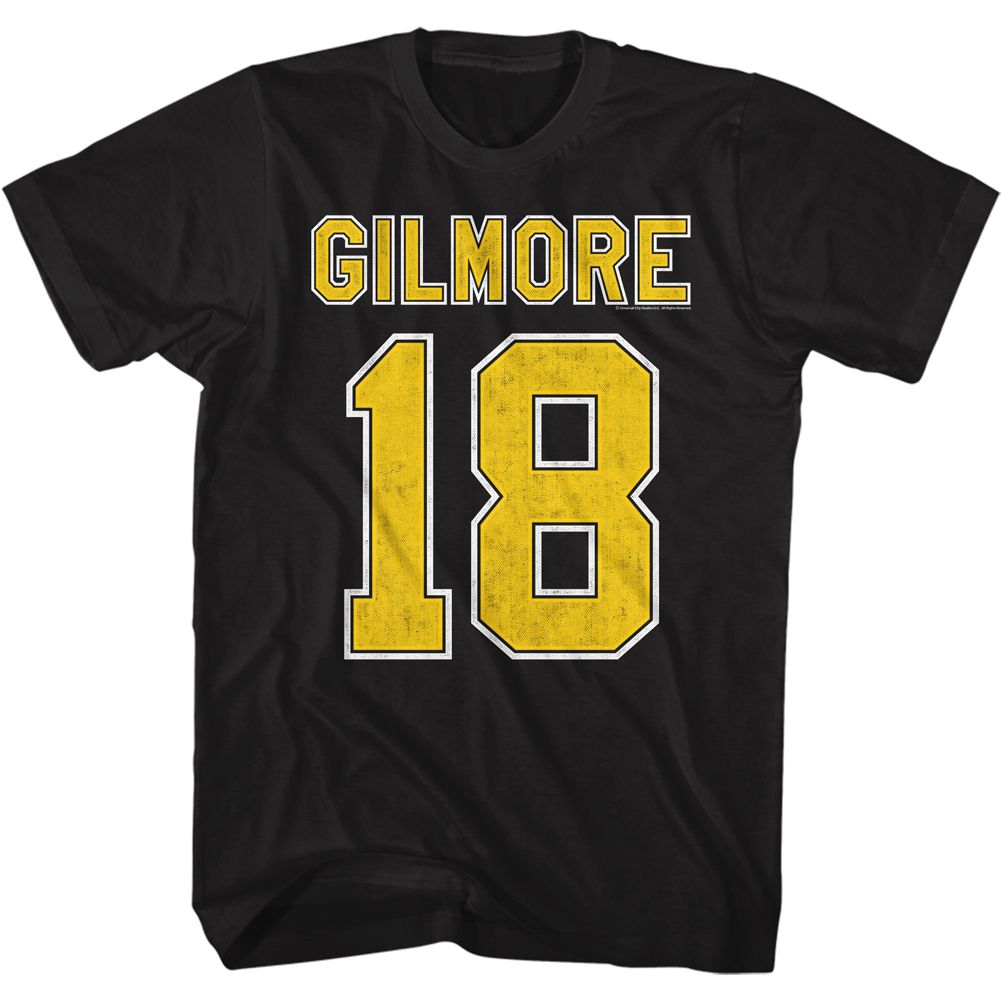 HAPPY GILMORE-GILMORE JERSEY-BLACK ADULT S/S TSHIRT