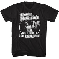 Thumbnail for HAPPY GILMORE-HAPPY GILMORE GOLD JACKET TOURNEY-BLACK ADULT S/S TSHIRT