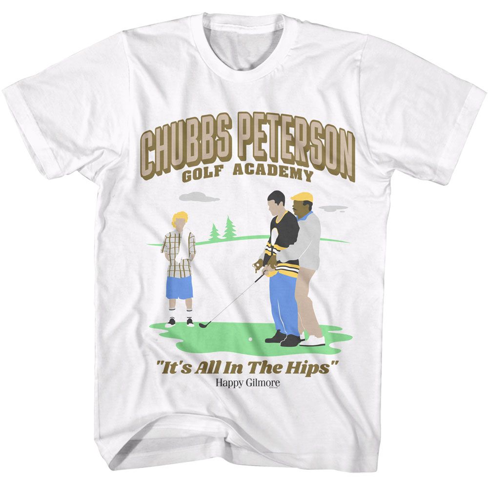 HAPPY GILMORE-HAPPY GILMORE CHUBBS GOLF ACADEMY-WHITE ADULT S/S TSHIRT