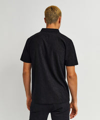 Thumbnail for Geometric Viscose Button-Down Short Sleeve Shirt