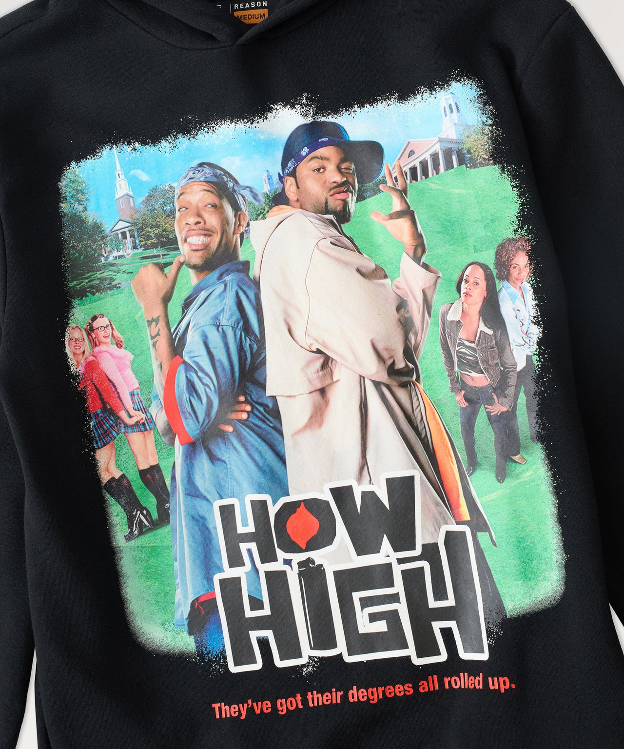 How High They've Got Their Degrees Graphic Hoodie - Black 2