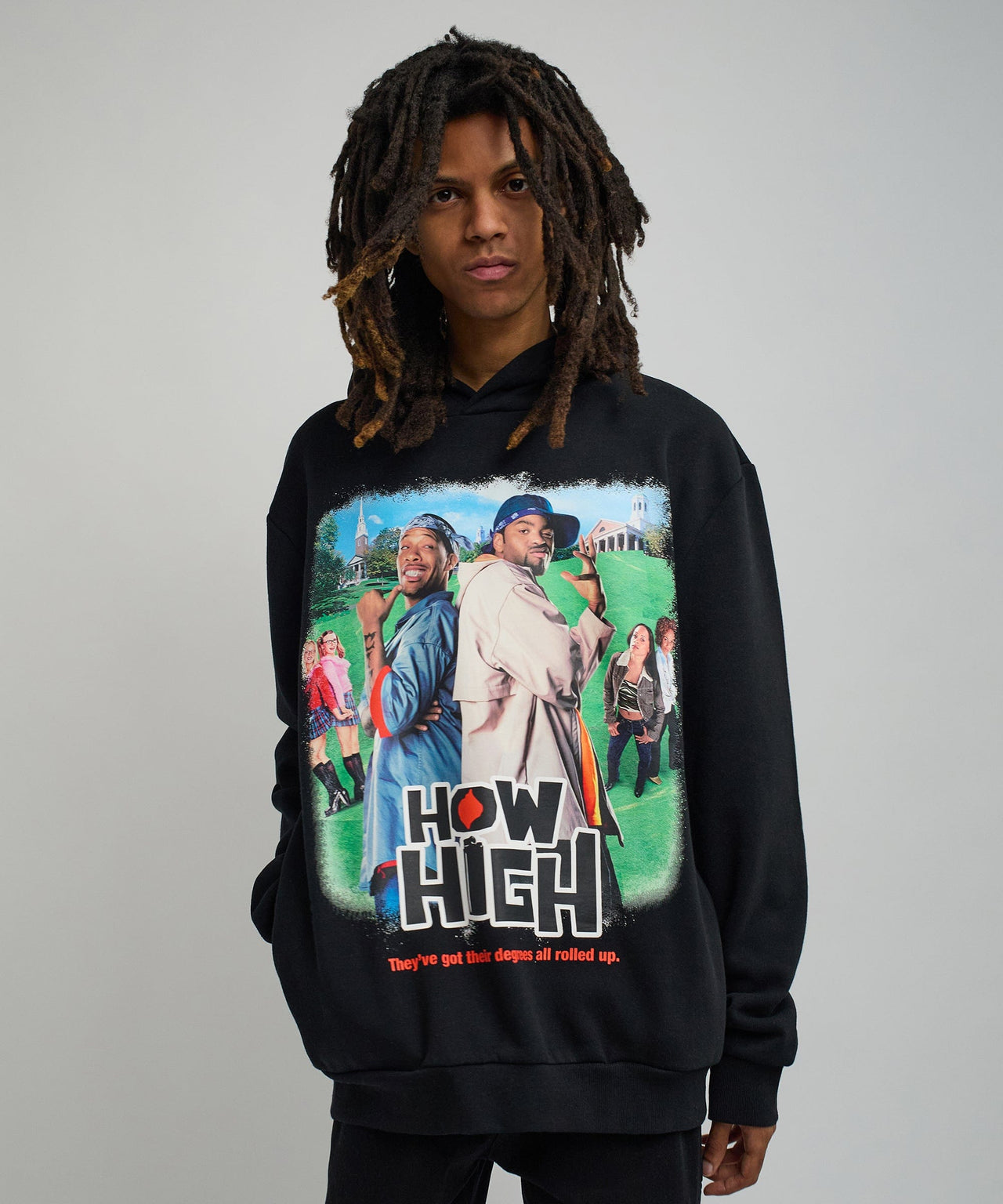 How High They've Got Their Degrees Graphic Hoodie - Black 2