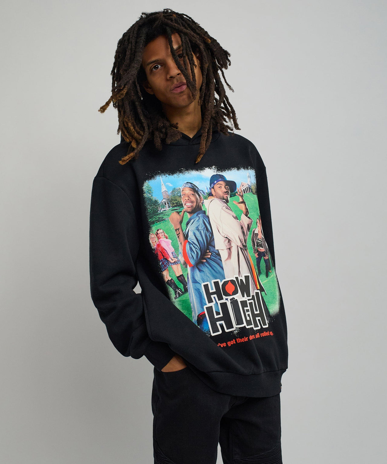 How High They've Got Their Degrees Graphic Hoodie - Black 2