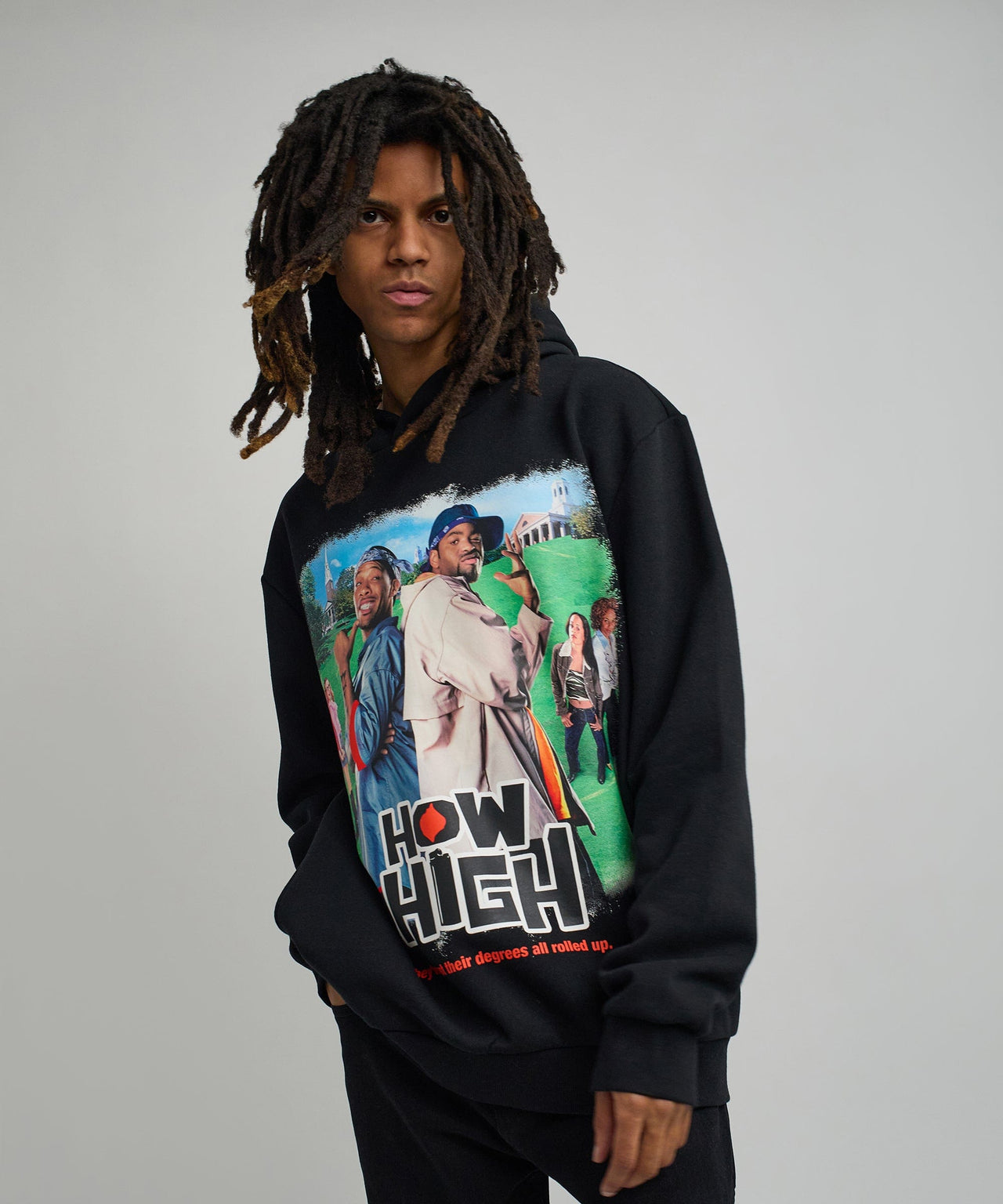 How High They've Got Their Degrees Graphic Hoodie - Black 2
