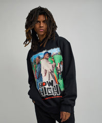 Thumbnail for How High They've Got Their Degrees Graphic Hoodie - Black 2