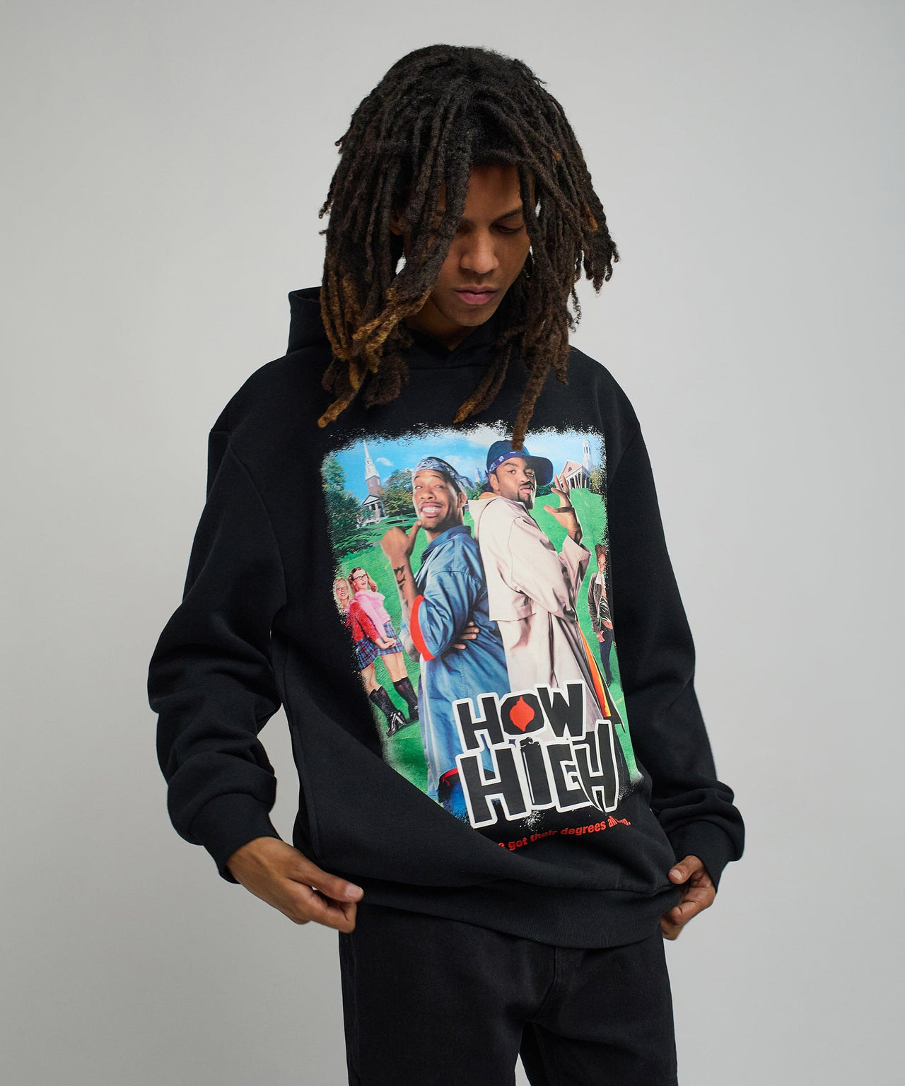 How High They've Got Their Degrees Graphic Hoodie - Black 2