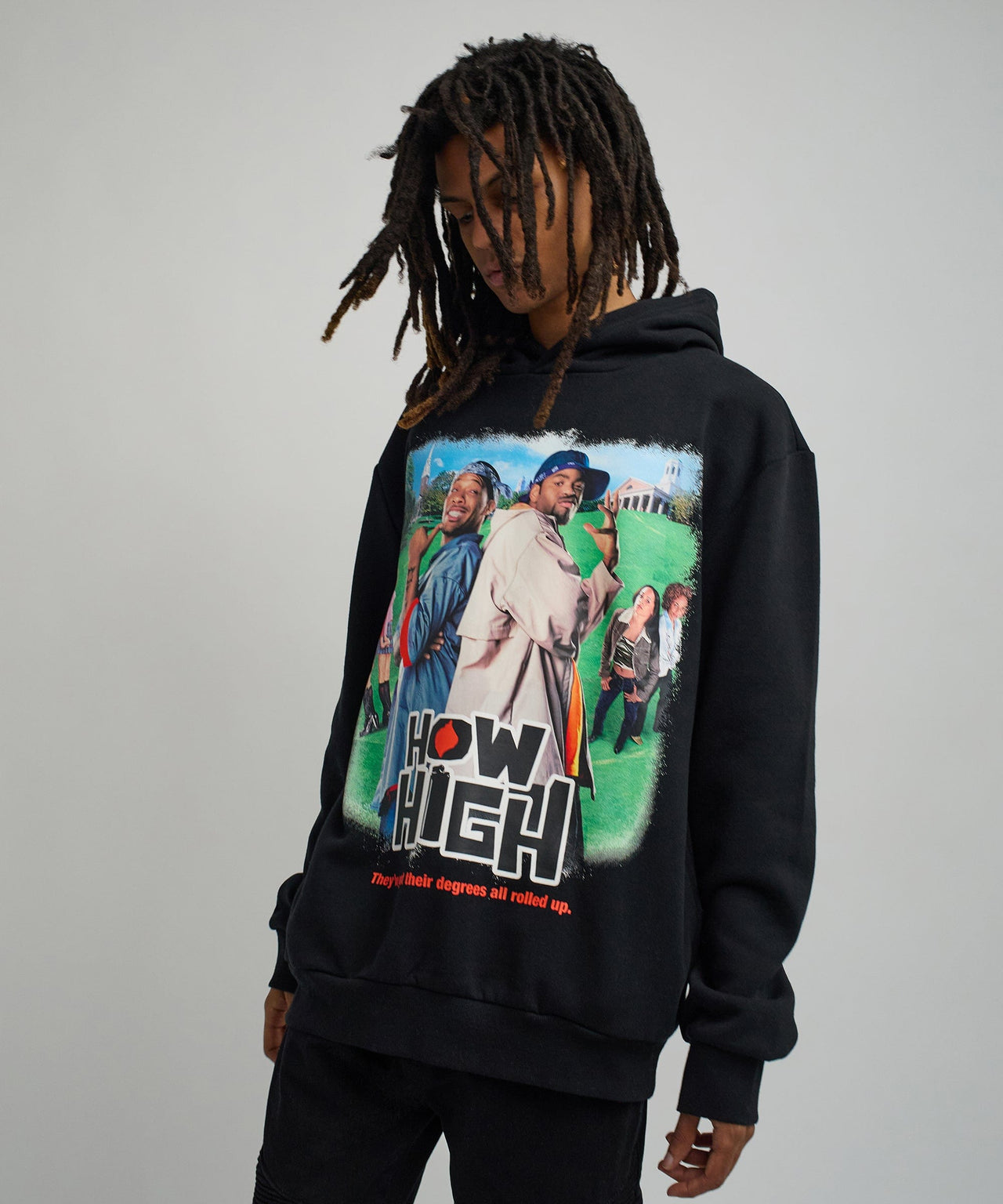 How High They've Got Their Degrees Graphic Hoodie - Black 2