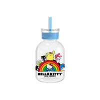 Thumbnail for Hello Kitty Rainbow Parade  15oz Glass Milk Bottle w Straw – 12 pc ppk ($7.00 each)