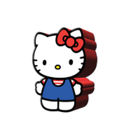 Thumbnail for Hello Kitty Patriotc Shine  Large Die Cut MDF Box Wall Sign – 16 pc ppk ($5.50 each)