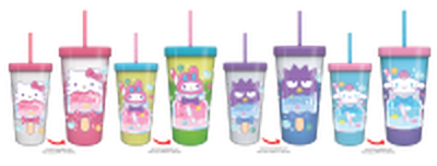 Hello Kitty And Friends Summer Fresh Icy Treats  24oz 4 pack Color Change Plastic Tumbler – 12 pc ppk ($8.00 each)