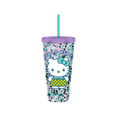 HELLO KITTY PINEAPPLE OUTFIT  32oz Confetti Cold Cup – 12 pc ppk ($7.50 each)