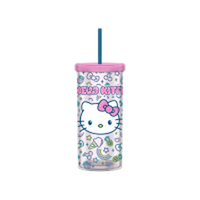 Thumbnail for Hello Kitty Neon Fruit Pattern Glitter  20oz Plastic Tall Cold Cup w/ Lid and Straw – 12 pc ppk ($5.75 each)