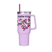 Thumbnail for Hello Kitty Jungle Heart  40oz Stainless Steel Tumbler w Handle – 12 pc ppk ($13.75 each)