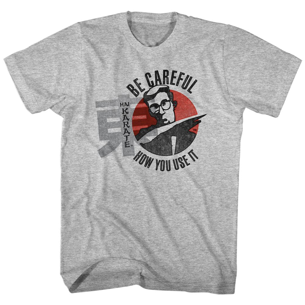HAI KARATE-CAREFUL-GRAY HEATHER ADULT S/S TSHIRT