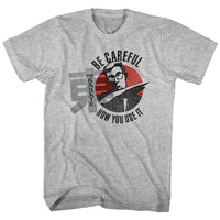 Thumbnail for HAI KARATE-CAREFUL-GRAY HEATHER ADULT S/S TSHIRT