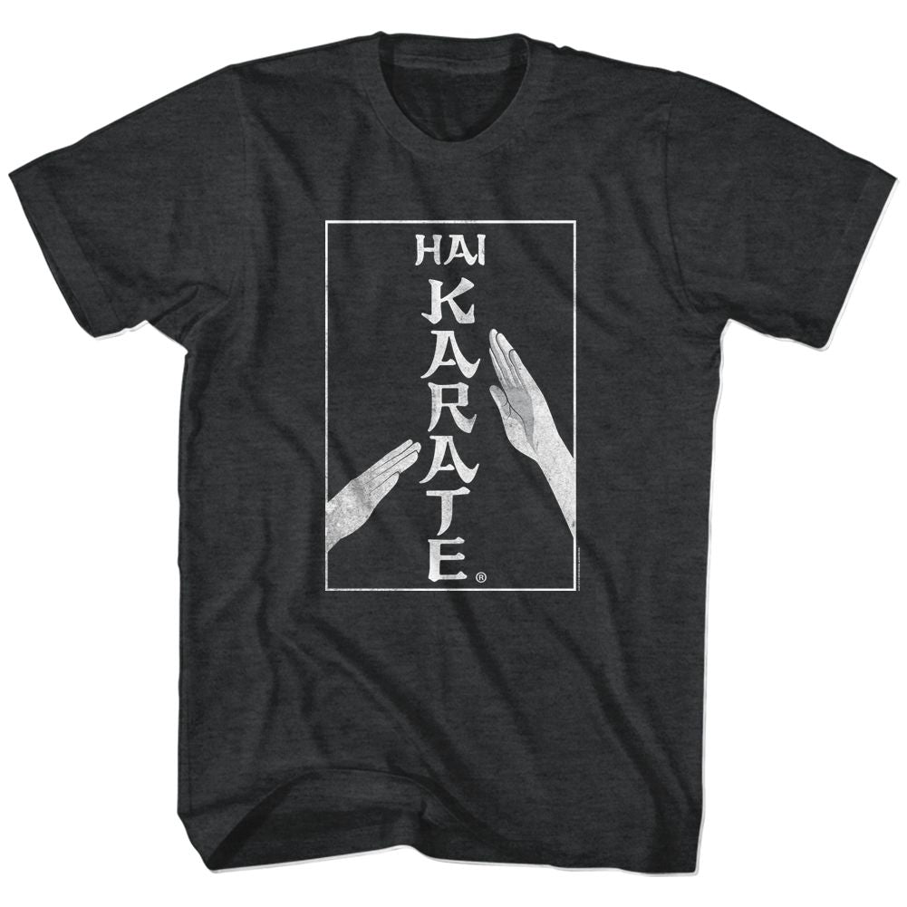 HAI KARATE-KARATE CHOP-BLACK HEATHER ADULT S/S TSHIRT