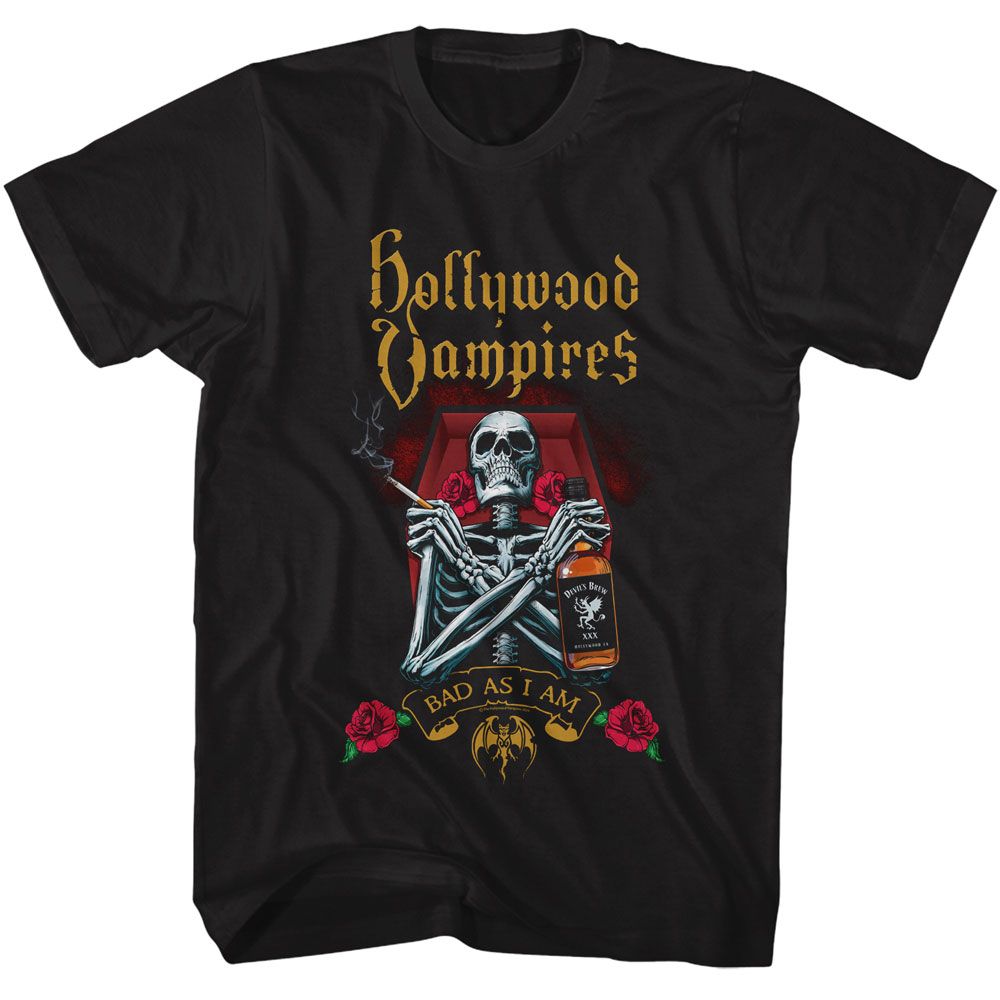 HOLLYWOOD VAMPIRES-HV BAD AS I AM-BLACK ADULT S/S TSHIRT