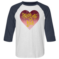 Thumbnail for HOLE-PRETTY ON INSIDE-WHITE HEATHER/VINTAGE NAVY ADULT 3/4 SLEEVE RAGLAN