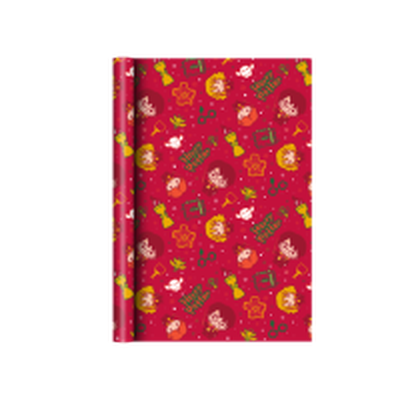 Harry Potter Chibi Toss Holiday Pattern  12ct 20" x 30" Printed Wrapping Paper – 24 pc ppk ($6.75 each)