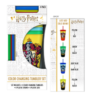 Harry Potter House Crests  24oz 4 pack Color Change Plastic Tumbler – 12 pc ppk ($8.00 each)