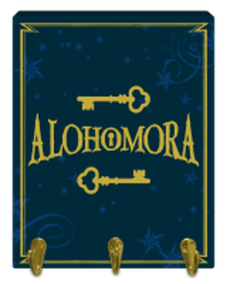 Harry Potter Alohomora Keys  8" x 10" Wall Art w Key Hooks – 4 pc ppk ($7.00 each)