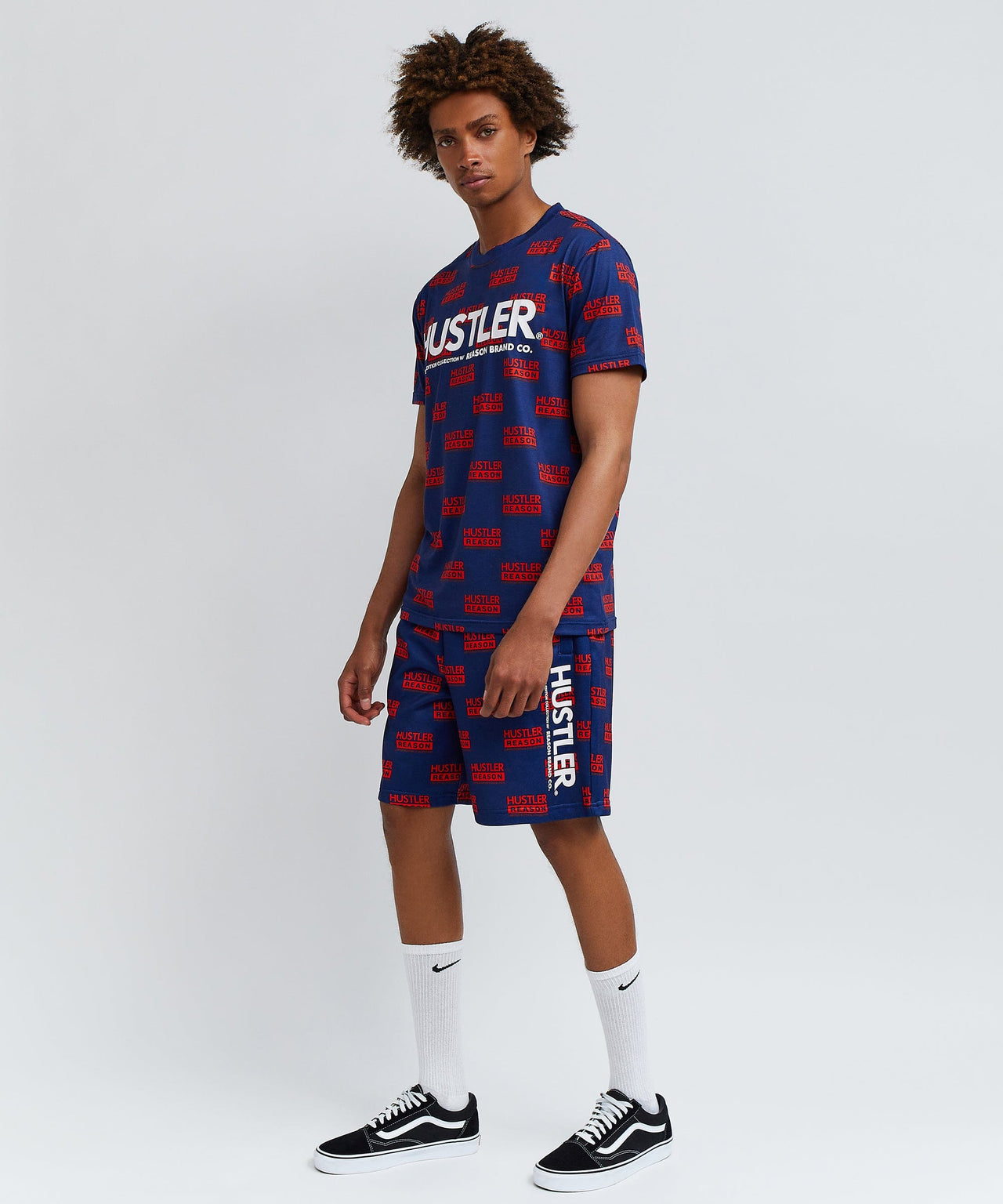 Hustler Logo T-Shirt And Shorts Set