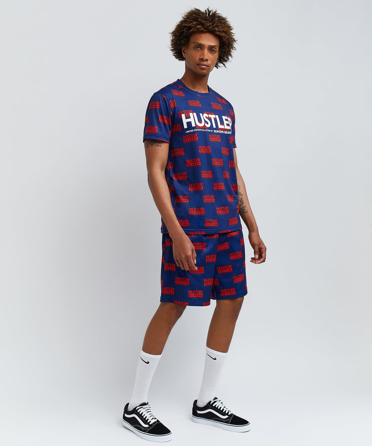 Hustler Logo T-Shirt And Shorts Set