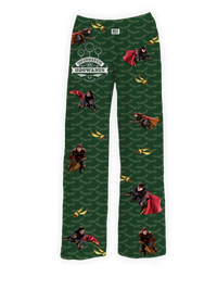 Thumbnail for Harry Potter Quidditch-themed pajama pants with players flying and Golden Snitch graphics – Warner Bros. Discovery