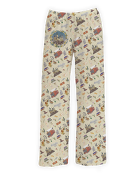 Thumbnail for Harry Potter pajama pants with Hogwarts castle, Hogwarts Express, and magical symbols print – Warner Bros. Discovery