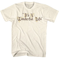 Thumbnail for ITS A WONDERFUL-IAWL LIFE TITLE TREATMENT-NATURAL ADULT S/S TSHIRT
