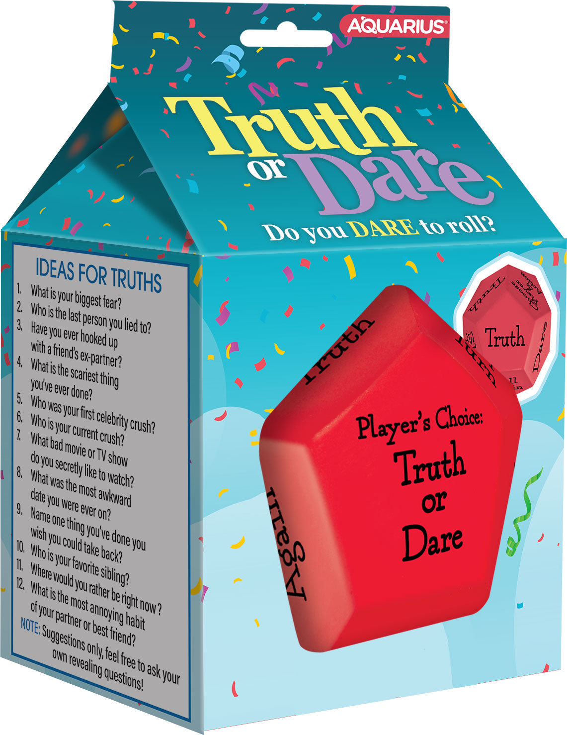 Truth or Dare Large Foam Dice Rolling Game – 3 PC PPK