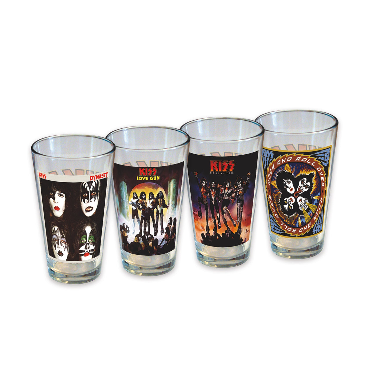 KISS Drinking Glass Set (4-Pack / 16oz) – 4 PC PPK