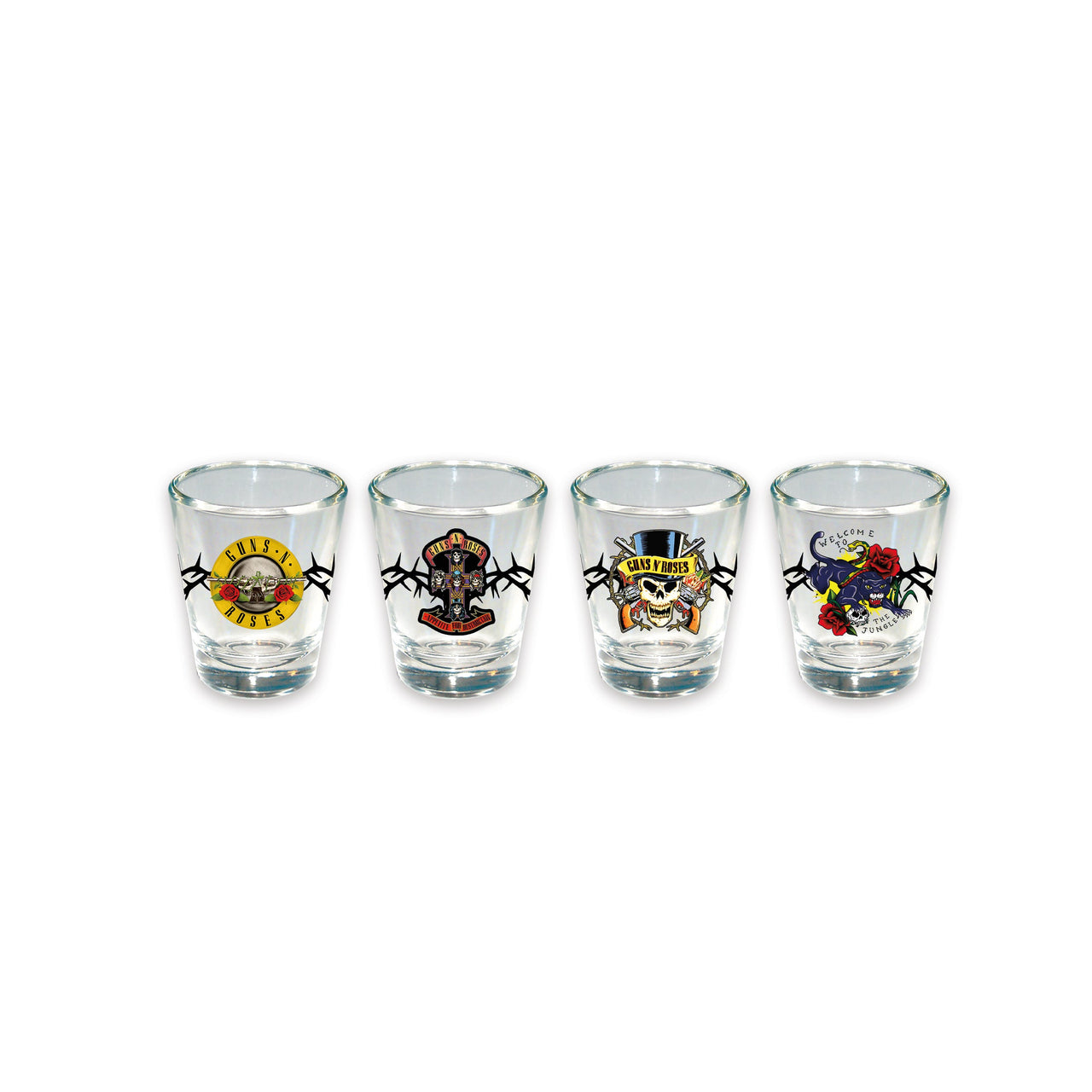 Guns N' Roses Mini-Glass Set (4-Pack) – 4 PC PPK