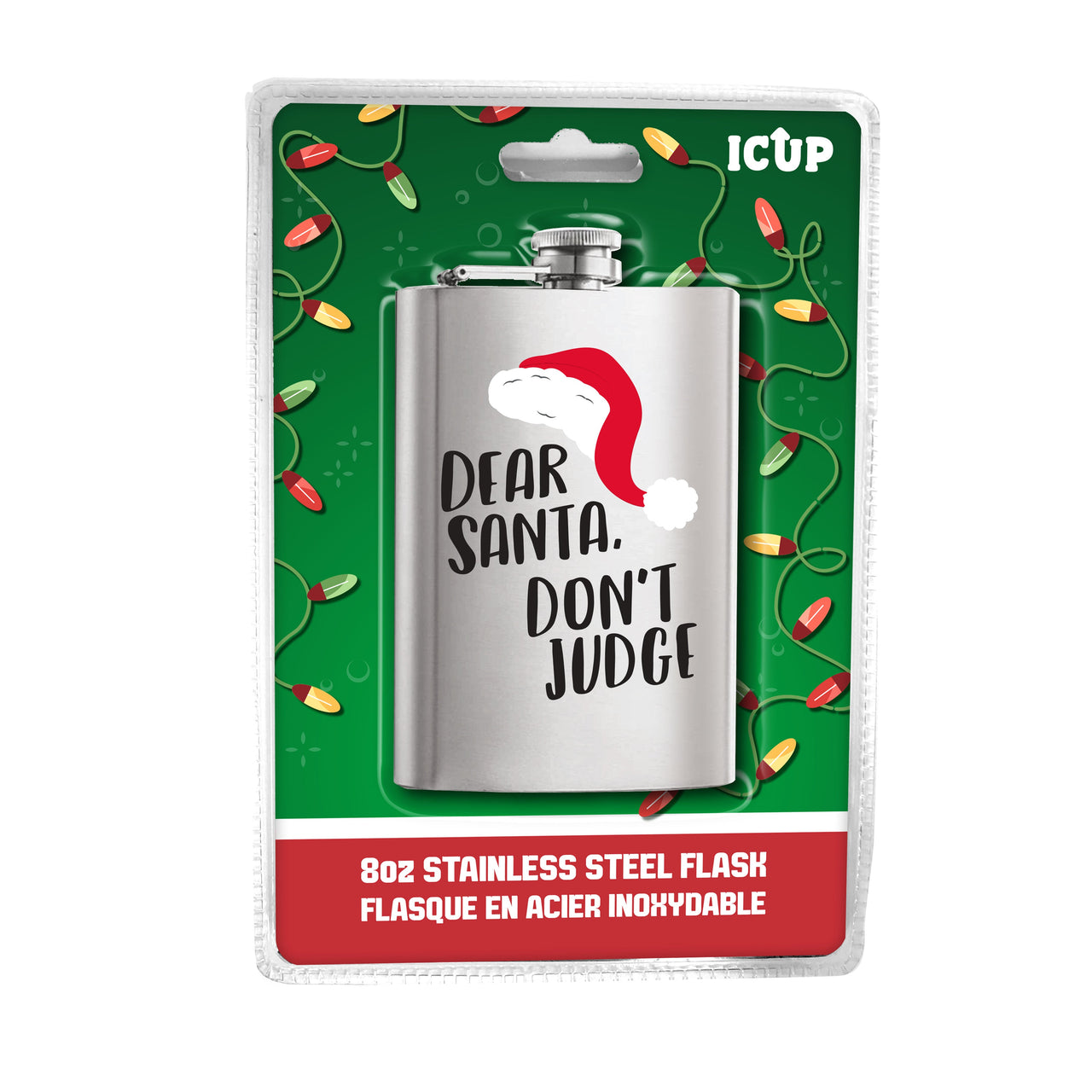 Santa Don't Judge Christmas Flask – 3 PC PPK ($7.95 each)