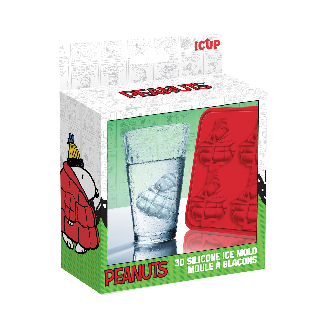 Peanuts Snoopy Puffer Jacket 3D Ice Cube Mold (Silicone) – 6 PC PPK ($7.95 each)