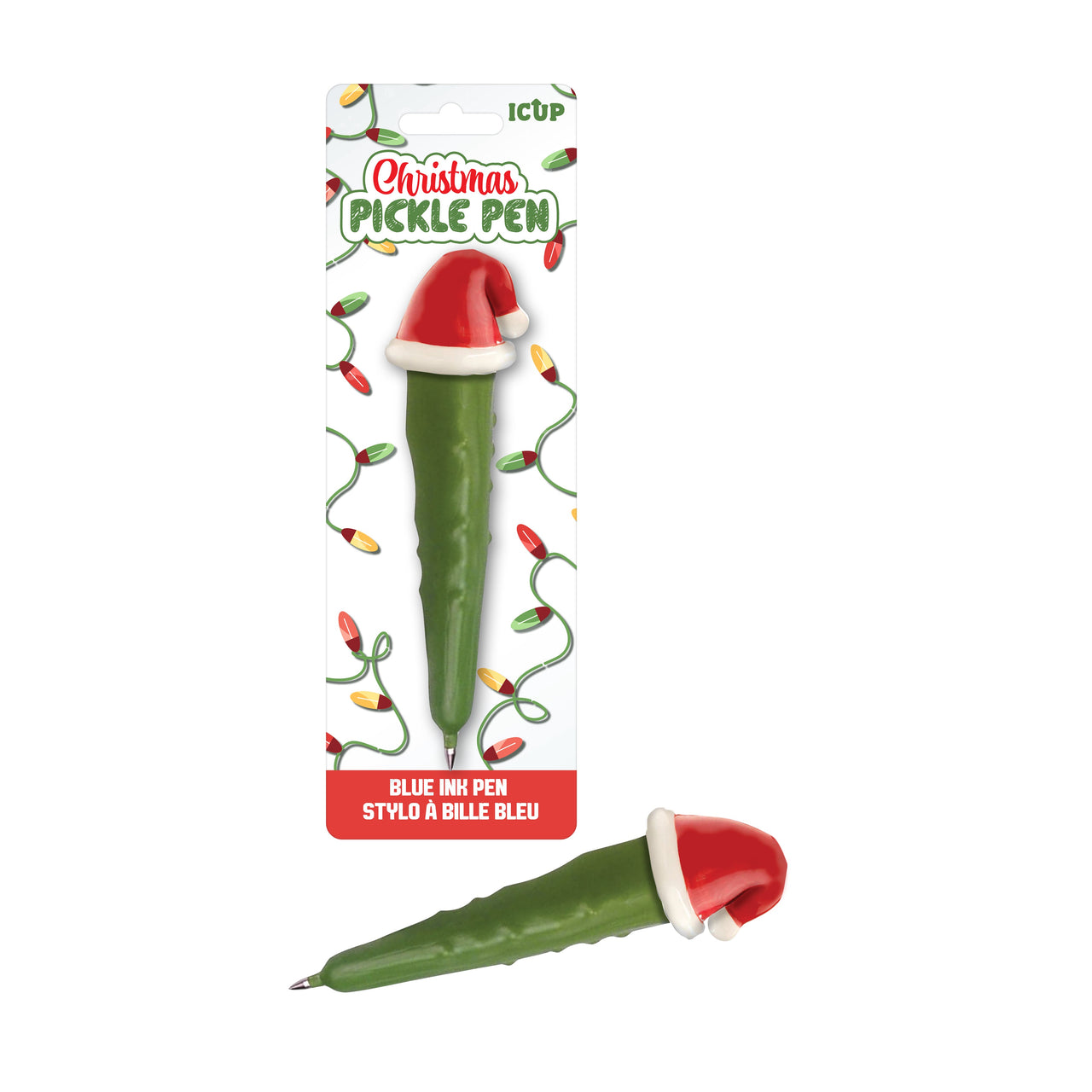 Christmas Pickle Pen with Santa Hat – 12 PC PPK ($3.70 each)