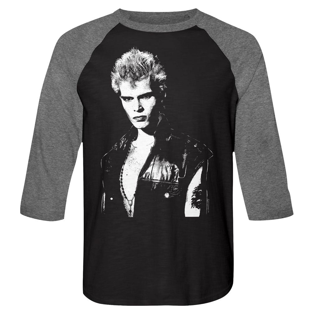 BILLY IDOL-BILLY I-VINTAGE BLACK/PREMIUM HEATHER ADULT 3/4 SLEEVE RAGLAN