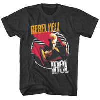 Thumbnail for BILLY IDOL-REBEL YELL-BLACK HEATHER ADULT S/S TSHIRT