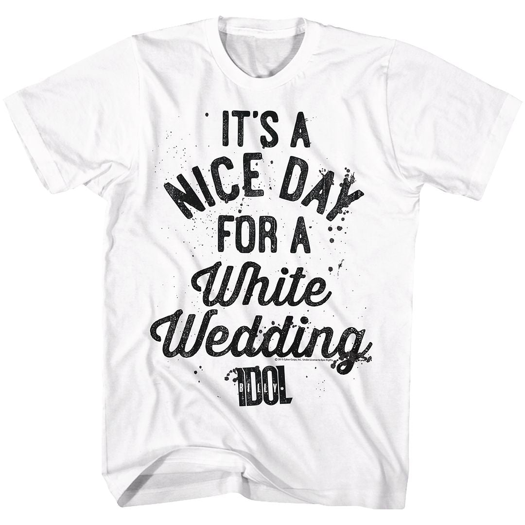 BILLY IDOL-NICE DAY-WHITE ADULT S/S TSHIRT