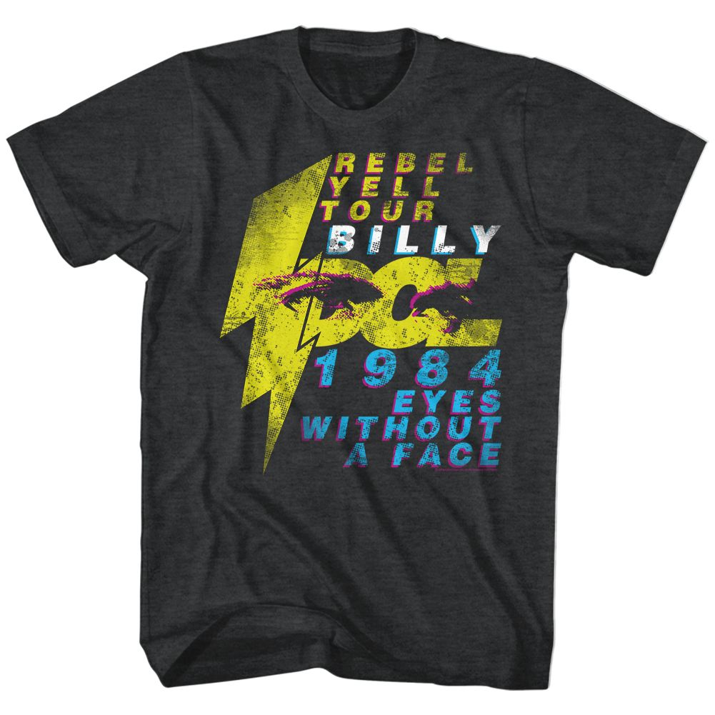 BILLY IDOL-EYEBALLS-BLACK HEATHER ADULT S/S TSHIRT
