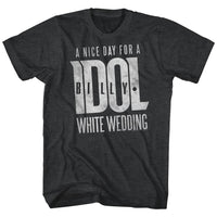 Thumbnail for BILLY IDOL-WHITE WEDDING-BLACK HEATHER ADULT S/S TSHIRT