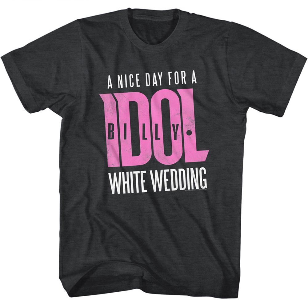BILLY IDOL-WHITEWEDDING-BLACK HEATHER ADULT S/S TSHIRT