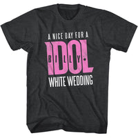 Thumbnail for BILLY IDOL-WHITEWEDDING-BLACK HEATHER ADULT S/S TSHIRT