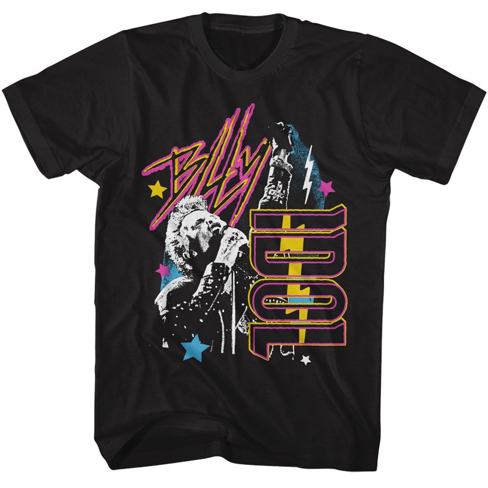 BILLY IDOL-BILLY IDOL FIST UP-BLACK ADULT S/S TSHIRT